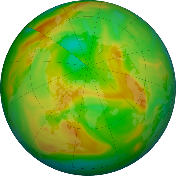 Arctic ozone map for 11 May 2020